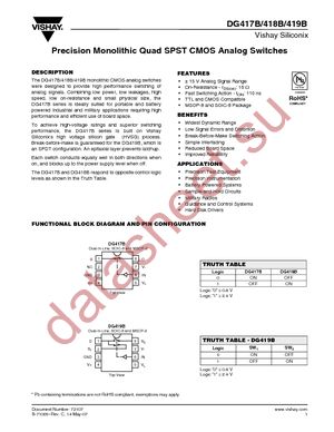 DG418BDQ-T1-E3 datasheet  